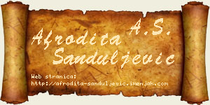 Afrodita Sanduljević vizit kartica